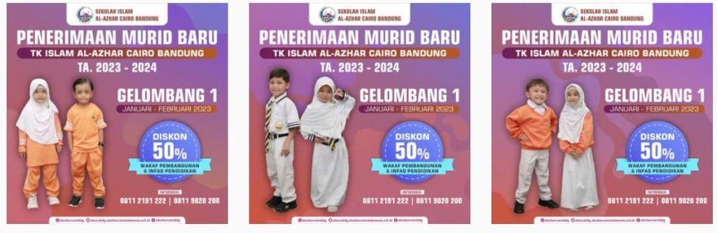 biaya masuk tk al azhar cairo bandung