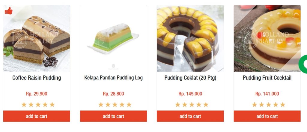 harga puding holland bakery